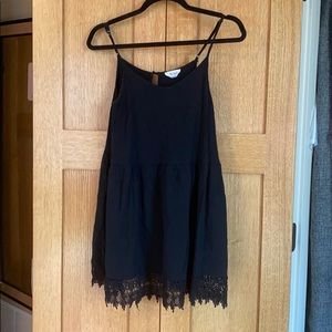 Black spaghetti strap mini dress